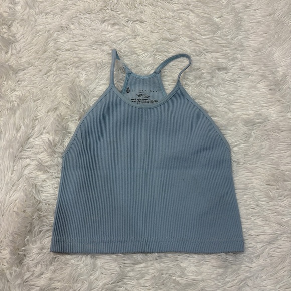 Free People Movement Happiness Runs Crop Tank Blue - Picture 4 of 5